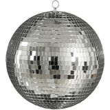 House of Seasons Grote discobal kerstbal - zilver - 30 cm - foam