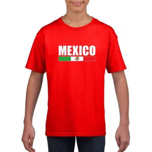 Mexicaanse supporter t-shirt rood voor kinderen