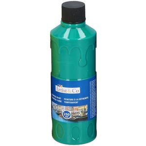 1x Groene acrylverf / temperaverf fles 250 ml hobby/knutsel verf