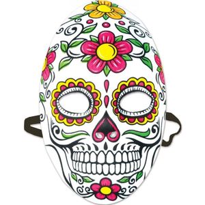Halloween Sugarskull Halloween verkleedaccessoire masker Dia de los Muertos/Day of the Dead voor dames