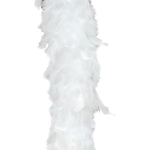 Carnaval verkleed veren Boa kleur ivoor wit 180 cm