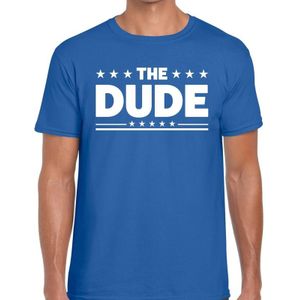 The Dude fun t-shirt voor heren blauw