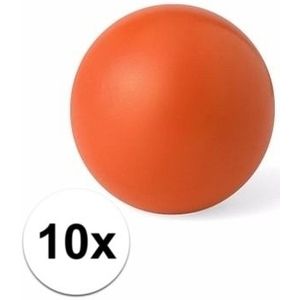 10x oranje stressballetje 6 cm