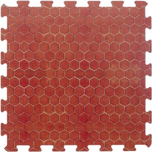 8x stuks Foam puzzelmat zwembadtegels/fitnesstegels terracotta tegeltjes 50 x 50 cm