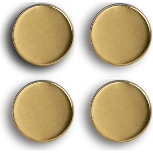 Zeller whiteboard/koelkast magneten extra sterk - 4x - goud