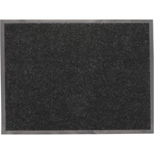 Luance Deurmat - zwart - 80 x 60 cm - PVC / polyester - droogloopmat