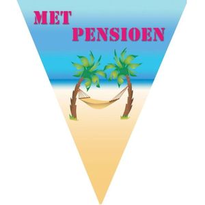 4x Feest vlaggenlijn pensioen thema 5 meter