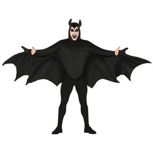 Horror vleermuis verkleed kostuum zwart voor heren