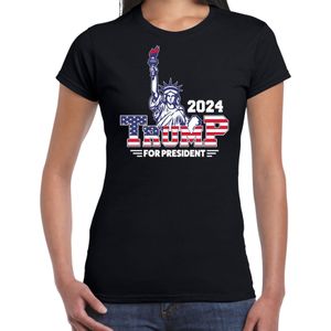 T-shirt Trump dames - vrijheidsbeeld - fout/grappig voor carnaval