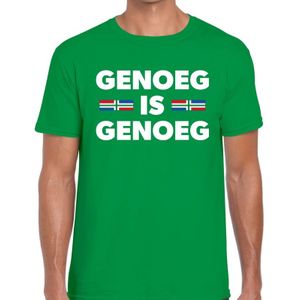 Genoeg is genoeg protest t-shirt groen voor heren