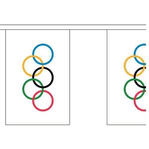 2x Olympische spelen vlaggenlijn