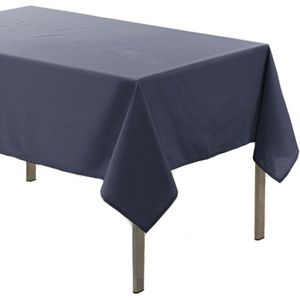 Antraciet grijze tafelkleden/tafellakens 140 x 250 cm rechthoekig van stof