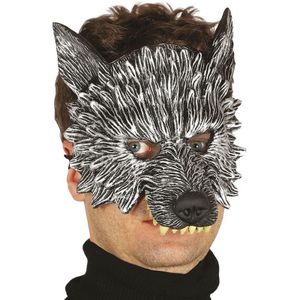 2x stuks wolf/wolven horror/halloween masker van foam