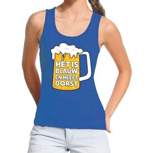 Het is blauw en heeft dorst tanktop / mouwloos shirt blauw dames