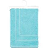 Badkamerkleed/badmat voor op de vloer aqua blauw 50 x 70 cm