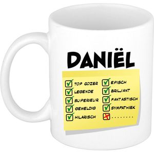 Bellatio Decorations Naam mok DaniÃ«l - top gozer - 300ml - cadeau beker