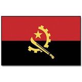 Gevelvlag/vlaggenmast vlag Angola 90 x 150 cm