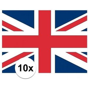 10x stuks Stickertjes van vlag van Engeland