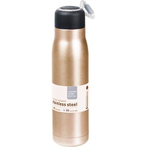 RVS thermosfles / isoleerfles voor onderweg 550 ml goud