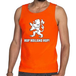 Nederlands elftal supporter tanktop / mouwloos shirt Hup Holland Hup oranje voor heren