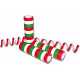 4x rollen serpentine rollen groen/rood/wit 4 meter