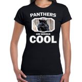 T-shirt panthers are serious cool zwart dames - panters/ zwarte panter shirt