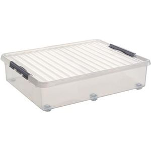 Sunware - Q-line rollerbox 60L transparant metaal - 80 x 50 x 20 cm