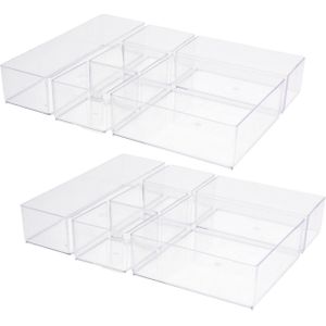 2x stuks make-up organizer 6-vaks van 30 x 22,5 x 5 cm