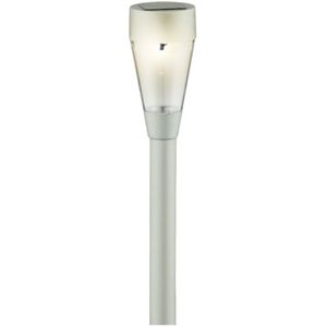 Solar tuinlamp/prikspot zilver op zonne-energie 32 cm