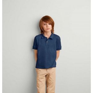 Basic poloshirt voor jongens - navy blauw - katoen/polyester