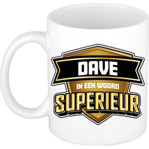Bellatio Decorations Naam mok Dave - superieur - 30cl - kado beker