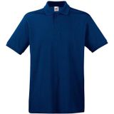 3-Pack Maat L - Premium polo t-shirts / poloshirts donkerblauw/navy van katoen voor heren