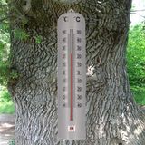 Lifetime Garden Zon/Schaduw Thermometer Zilver Voor Buiten 27 cm Kunststof - Weermeters