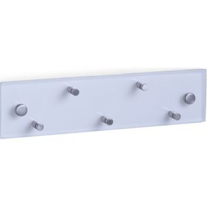 Zeller sleutelrek transparant glas voor 5 sleutels - 30 cm