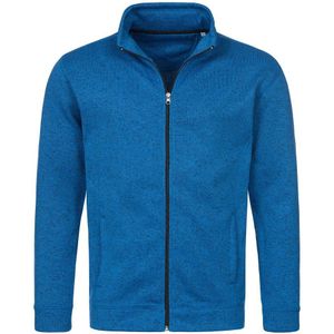 Premium fleece vesten/jacks blauw voor heren
