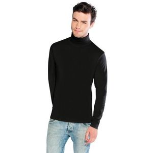 Zwarte turtle-neck t-shirt voor heren