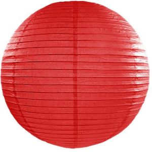 Luxe bol vorm lampion rood 50 cm