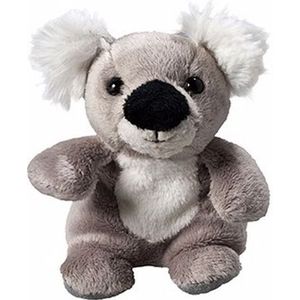 Pluche koala knuffel 11 cm met beschrijfbaar label - knuffeldier