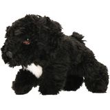 Pluche zwarte Cockapoo puppy honden knuffel 25 cm