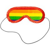 Regenboog gekleurde pinata blinddoek