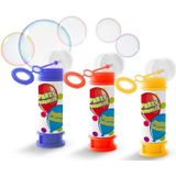 18x Kinder bellenblaas Party Bubbles 60 ml gekleurd flesje