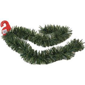 Kerstboom folie slingers/lametta guirlandes van 180 x 12 cm in de kleur glitter groen