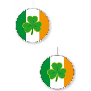 3x stuks ierland vlag thema hangdecoratie 28 cm