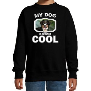 Honden liefhebber trui / sweater Berner sennen my dog is serious cool zwart voor kinderen