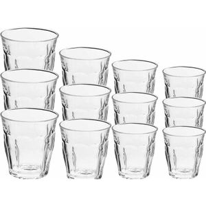 Drinkglazen/waterglazen Picardie set transparant 250/310 ml - 12-delig - koffie/thee glazen