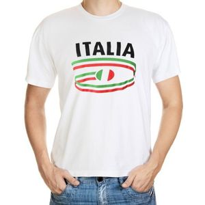 Italie t-shirt met vlaggen print heren