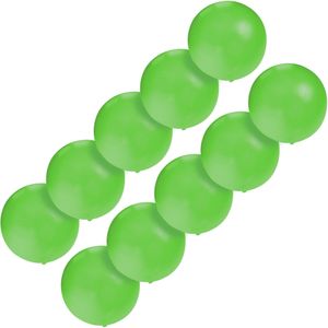 Set van 10x stuks groot formaat groene ballon met diameter 60 cm