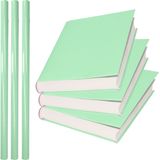 3x Rollen kadopapier / schoolboeken kaftpapier pastel groen 200 x 70 cm