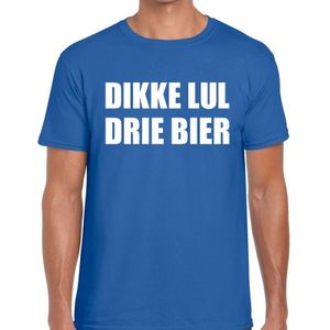 Dikke Lul Drie Bier fun t-shirt voor heren blauw