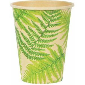 Varenblad jungle eco thema bekers 20x stuks 350 ml